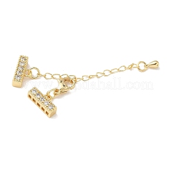 Rallonge de chaîne en laiton à micro-pavé de zirconium transparent&nbsp;KK-G536-16G