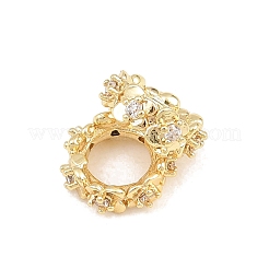 Messing Mikro ebnen Zirkonia European Beads&nbsp;KK-K297-50KCG