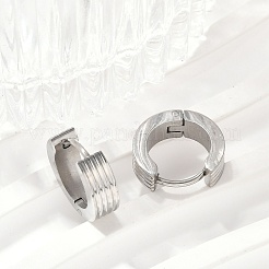 Pendientes de aro de acero inoxidable 304 con efecto pulido&nbsp;EJEW-M001-40C-P