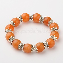 Natürlichen Edelstein runde Perle Stretch-Armbänder&nbsp;BJEW-JB01506