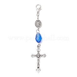 Pendentif décoratif en forme de croix en alliage de style tibétain&nbsp;HJEW-JM02683