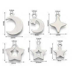Anlaufgeschützte Charms aus Edelstahl 201&nbsp;STAS-R118-06