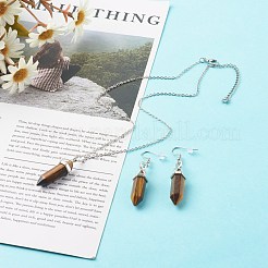 Kugelförmige natürliche gemischte Edelstein-Schmucksets&nbsp;SJEW-JS01204