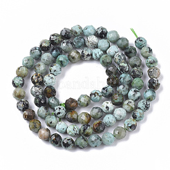 Natürliche afrikanische türkis (jasper) perlen stränge&nbsp;G-S361-5mm-002