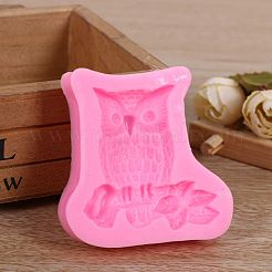Niedliche Eule Design DIY Lebensmittelqualität Silikonformen&nbsp;AJEW-L054-24