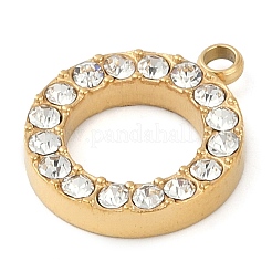 Ciondoli in strass in acciaio inossidabile 304 con placcatura sotto vuoto in pvd&nbsp;X-STAS-S131-04G-01