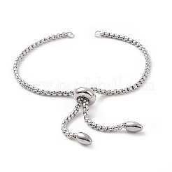Fabrication de bracelets coulissants réglables en acier inoxydable 304 résistants au ternissement&nbsp;LS-STAS-T050-030P