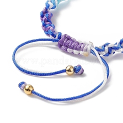 Bracciali intrecciati con cordino in poliestere di colore sfumato&nbsp;AJEW-JB01145