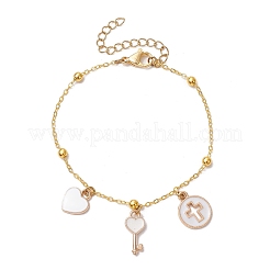 Messing flache ovale Ankerkettenarmbänder&nbsp;BJEW-JB11602-01