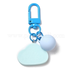 Porte-clés pendentif en acrylique visage souriant de dessin animé&nbsp;LS-KEYC-D017-01C