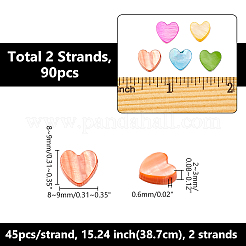 2 Strang natürliche Süßwasser-Muschelperlen&nbsp;SHEL-WR0001-08