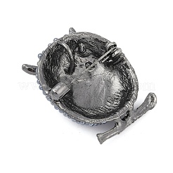 Eulen-Broschen aus Legierung für Rucksackkleidung&nbsp;LS-PALLOY-D361-22G