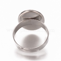 Verstellbare Fingerringkomponenten aus Edelstahl 304&nbsp;STAS-WH0014-03A