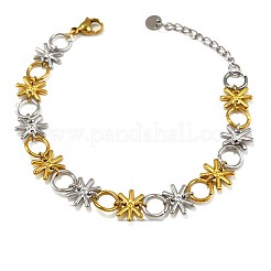 Zweifarbige Gliederarmbänder aus Edelstahl 304 für Damen&nbsp;WG612EC-01