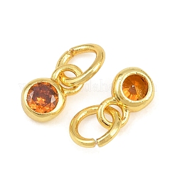 Charms in ottone zirconi a pavé di ottone&nbsp;CU-CBA3D67-13G