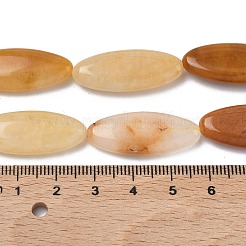 Natürliche goldene Seidenjadeperlenstränge&nbsp;G-B078-E18-01