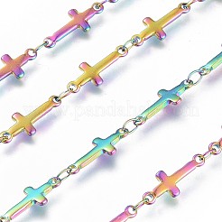 Catene a maglie in acciaio inossidabile 304 fatte a mano con placcatura ionica (ip)&nbsp;STAS-G038-21M