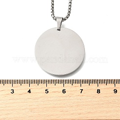 Colliers pendentifs vierges en acier inoxydable 304&nbsp;NJEW-P329-04D-P