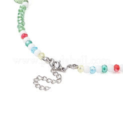 Collar con colgante de árbol de navidad acrílico&nbsp;NJEW-TA00076