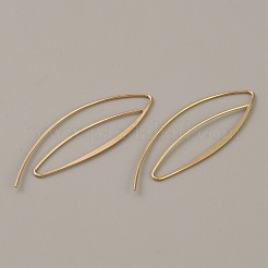 Orecchini pendenti ovali a spirale in ottone&nbsp;EJEW-WH0012-005