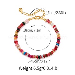 Pulseras hechas a mano con cuentas redondas de piedras preciosas mixtas naturales y sintéticas&nbsp;XL9343-3