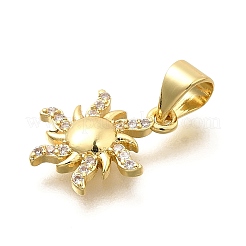 Breloques en laiton et micro pavé de zircones cubiques&nbsp;KK-S508-06G