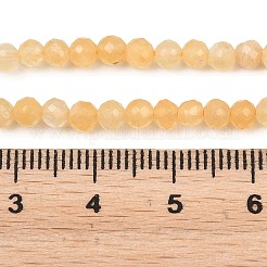 Chapelets de perles en jade topaze naturelle&nbsp;G-L662-A01-4mm