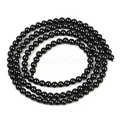 Naturale spinello nero fili di perline rotondo&nbsp;G-A130-3mm-32A