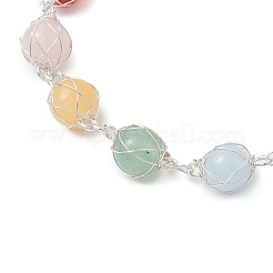 Bracelets coulissants en pierres précieuses naturelles pour femmes&nbsp;BJEW-JB11131-02