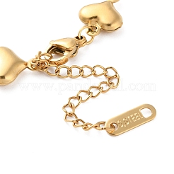 Edelstahl-Herzgliederkettenarmbänder für Damen&nbsp;BJEW-Z076-04G