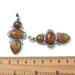 Pendenti Unakite naturali&nbsp;G-Q158-04G