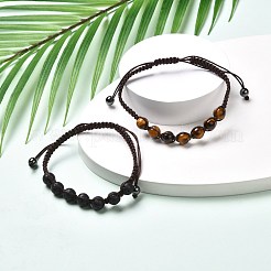Braccialetti di perline intrecciati in pietra per uomo donna&nbsp;BJEW-JB06739