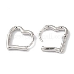 Orecchini a cerchio in ottone a forma di cuore da donna&nbsp;EJEW-U008-16P