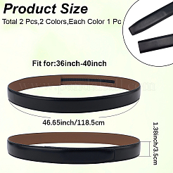2 Stück flaches Lederband in 2 Farben zur Herstellung von Kettengürteln&nbsp;DIY-CL0001-15