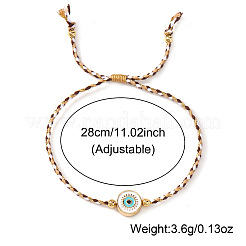 Bracelets en laiton émaillé blanc avec œil protecteur&nbsp;FV7122-1