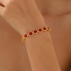 Vintage-Armbänder aus Messing mit Mikropavé-Fassung und Zirkonia-Gliederkette für Damen&nbsp;YS3082