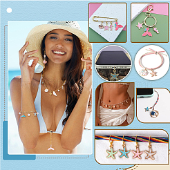 66 kit de pendentifs en émail en alliage de zinc et coquillage naturel&nbsp;FIND-GA0007-91