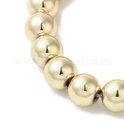 Brins de perles d'hématite non magnétiques synthétiques galvanisées&nbsp;G-I364-C03-G
