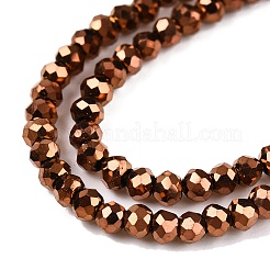 Chapelets de perles en verre électroplaqué&nbsp;EGLA-T021-04H