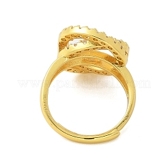 Verstellbare Ringfassungen aus Messing mit Mikropflaster und Zirkonia&nbsp;KK-K297-05G