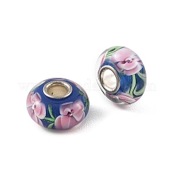 Perline europee in vetro lavorato a lume e con anima in ottone&nbsp;LAMP-P019-01P-27