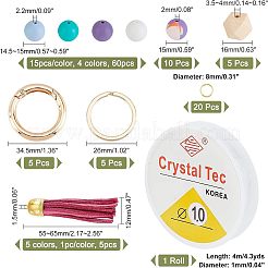 Kit de fabrication de porte-clés à breloques et de bracelets à faire soi-même&nbsp;DIY-CA0004-51