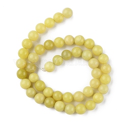 Natürliche Zitronen Jade Perlen Stränge&nbsp;G-G0003-C02-B