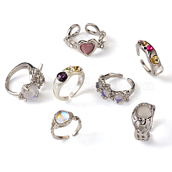 7 Stück 7-teiliges Strass-Herz- und Stern-Design sowie halbrunde&nbsp;RJEW-TA0001-03