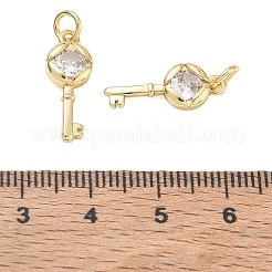 Ciondoli in ottone con pavé di zirconi chiari&nbsp;CU-CBA01AA-15G