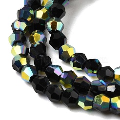Ab color plateado cuentas de perlas de vidrio transparente&nbsp;GLAA-G127-01D