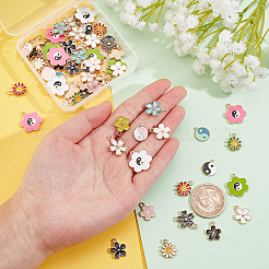 72pcs 18 Stil Legierung Emaille Charms charm&nbsp;ENAM-PH0001-91
