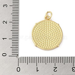 Pendentifs en laiton émaillé de placage de crémaillère&nbsp;KK-C052-35G-02