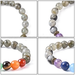 Braccialetti di stirata dei monili del chakra di yoga&nbsp;BJEW-G554-02