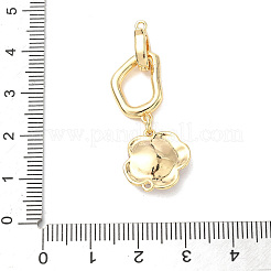 Messing Micro Pave klare Zirkonia Falte über Verschlüsse&nbsp;KK-U059-46G